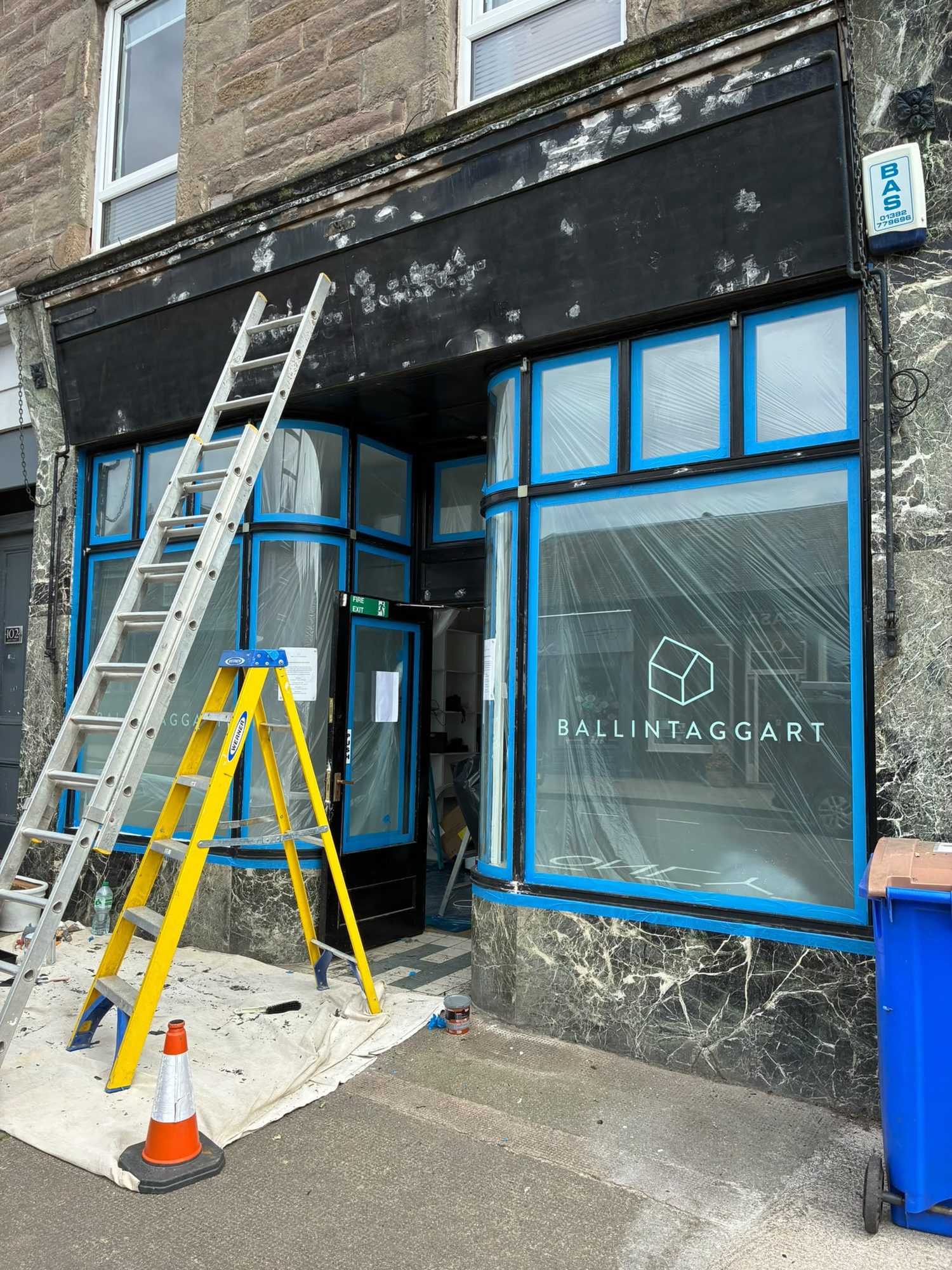 Shopfront refurbishment in progress
